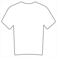 T-Shirt Kleider eine Linie Kunst kontinuierlich Single Linie editierbar vektor