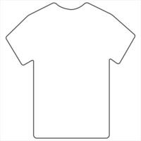 T-Shirt Kleider eine Linie Kunst kontinuierlich Single Linie editierbar vektor