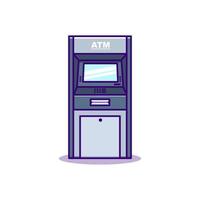 ATM-Maschine Cartoon-Stil Illustration vektor