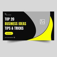 Beste Geschäft Idee Tipps und Tricks Video Miniaturansicht Banner Design, Produkt Geschäft Techniken, völlig editierbar Vektor eps 10 Datei Format