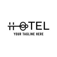 Hotel Logo. Bett Logo Vorlage isoliert auf Weiß Hintergrund. vektor