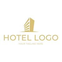 hotell logotyp. byggnad logotyp ikon vektor mall