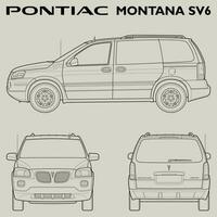2005 Pontiac Montana SV6 Auto Entwurf vektor
