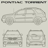 2006 pontiac torrent bil plan vektor
