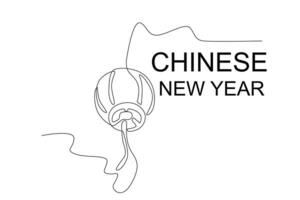 en lykta för kinesisk ny år vektor