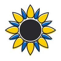 solros på en vit bakgrund isolerat. blomma symbol av ukraina mall. vektor. vektor