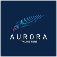 Aurora Logo Licht Himmel Astronomie Vektor Design