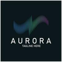 aurora logotyp ljus himmel astronomi vektor design