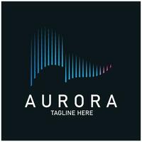 aurora logotyp ljus himmel astronomi vektor design