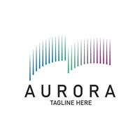 aurora logotyp ljus himmel astronomi vektor design