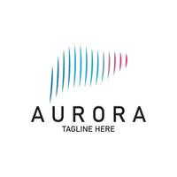 Aurora Logo Licht Himmel Astronomie Vektor Design