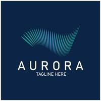 Aurora Logo Licht Himmel Astronomie Vektor Design