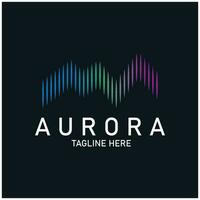 Aurora Logo Licht Himmel Astronomie Vektor Design