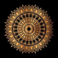 luxuriöses goldenes Mandala-Design vektor