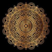 luxuriöses goldenes Mandala-Design vektor