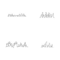 City Skyline Logo Vektor Illustration Vorlage