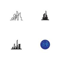 City Skyline Logo Vektor Illustration Vorlage