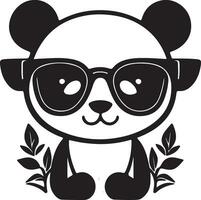 Panda mit Sonnenbrille vektor
