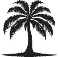 Kokosnuss Baum Silhouette Vektor Symbol Illustration