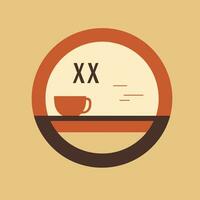 ai generiert Produktion von Kaffee Getränke gefüllt bunt Initiale Logo Idee. Kunde Erfahrung. Trinken heiß Getränk. Briefe Innerhalb Kaffee Tasse im Kreis Form. Grafik Design vektor