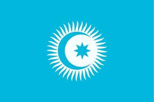 flagga av de organisation av turkisk stater vektor