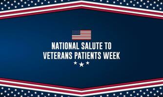 National Gruß zu Veteran Patienten Woche Hintergrund Vektor Illustration