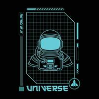 geometrisch äußere Raum, Astronaut Charakter Poster Design, Hintergrund, T-Shirt Design. vektor