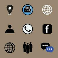 fri vektor social media ikon och logotyper uppsättning design
