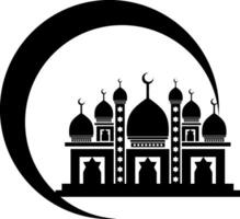 Silhouette Moschee Illustration Vektor Element