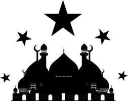 Silhouette Moschee Illustration Vektor Element