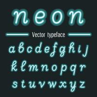Handschriftliche Vektor-Neonlicht-Alphabete vektor