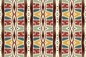 ikat-blumenpaisley-stickerei auf weißem hintergrund.geometrisches ethnisches orientalisches muster traditionell.aztekische stilabstrakte vektorillustration.design für textur,stoff,kleidung,verpackung,dekoration,sarong. vektor