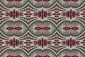 ikat-blumenpaisley-stickerei auf weißem hintergrund.geometrisches ethnisches orientalisches muster traditionell.aztekische stilabstrakte vektorillustration.design für textur,stoff,kleidung,verpackung,dekoration,sarong. vektor