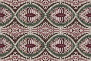 ikat blommig paisley broderi på vit bakgrund.geometrisk etnisk orientalisk mönster traditionell.aztec stil abstrakt vektor illustration.design för textur, tyg, kläder, inslagning, dekoration, sarong.