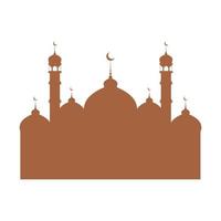 silhuette islamiska moskén vektor