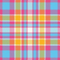 kariert Muster nahtlos. Prüfer Muster nahtlos Tartan Illustration Vektor einstellen zum Schal, Decke, andere modern Frühling Sommer- Herbst Winter Urlaub Stoff drucken.