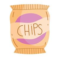 Chips Packung Snack vektor