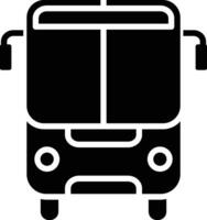 Bus solide und Glyphe Vektor Illustration