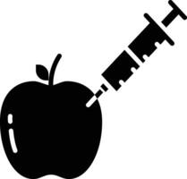 äpple experimentera fast och glyf vektor illustration