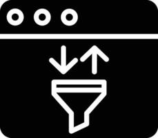 Benutzer Filter solide und Glyphe Vektor Illustration