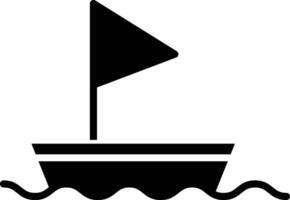 Boot solide und Glyphe Vektor Illustration