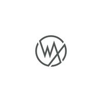 xw, wx, x und w abstrakt Initiale Monogramm Brief Alphabet Logo Design vektor