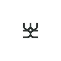 xw, wx, x und w abstrakt Initiale Monogramm Brief Alphabet Logo Design vektor