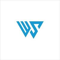 första brev ws logotyp eller sw logotyp vektor design mall