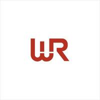 Initiale Brief wr Logo oder rw Logo Vektor Design Vorlage