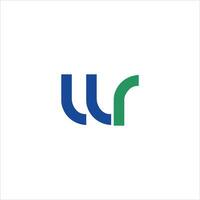 Initiale Brief wr Logo oder rw Logo Vektor Design Vorlage