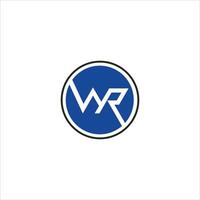 Initiale Brief wr Logo oder rw Logo Vektor Design Vorlage