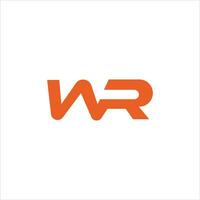 Initiale Brief wr Logo oder rw Logo Vektor Design Vorlage