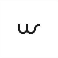 första brev wr logotyp eller rw logotyp vektor design mall
