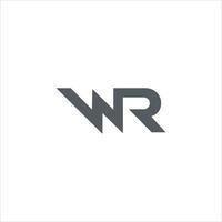 Initiale Brief wr Logo oder rw Logo Vektor Design Vorlage